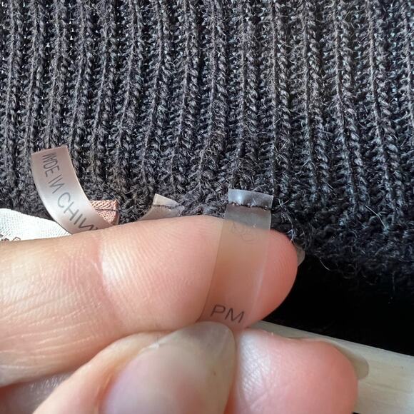 Soft surroundings alpaca wool blend black sweater textured soft cozy warm fall - Picture 9 of 9